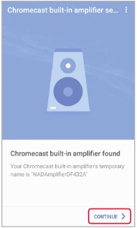 Schermata di configurazione dell'app Google Home