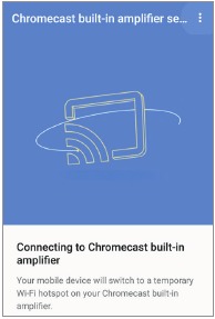 Schermata di ricerca dispositivi nell'app Google Home