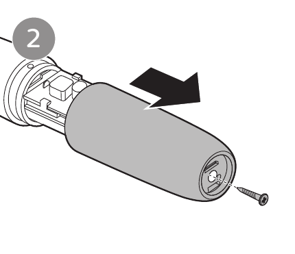 Rimozione della batteria ricaricabile - Passo 2