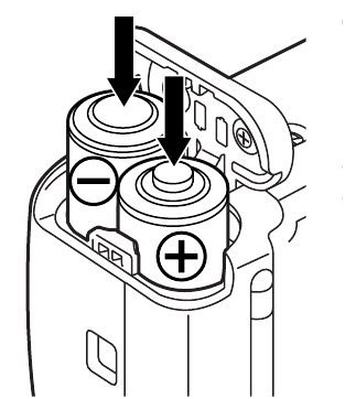 Wkładanie baterii - Krok 2