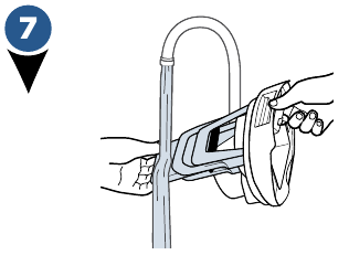 Konserwacja: Opr&oacute;żnianie zbiornika na brudną wodę - Krok 3