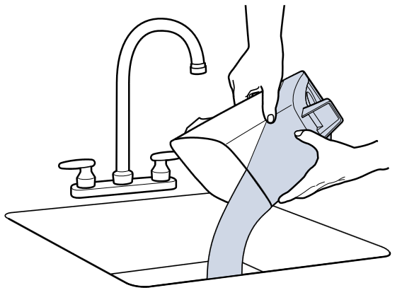 Esvaziar o Dep&oacute;sito de &Aacute;gua Suja - Passo 2