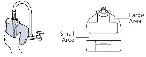 Encher o Dep&oacute;sito de &Aacute;gua Limpa - Passo 2