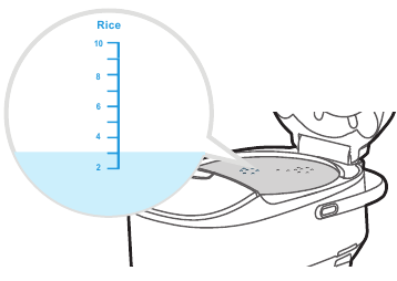 Przygotuj ryż i wodę 