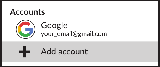 Добавление аккаунтов