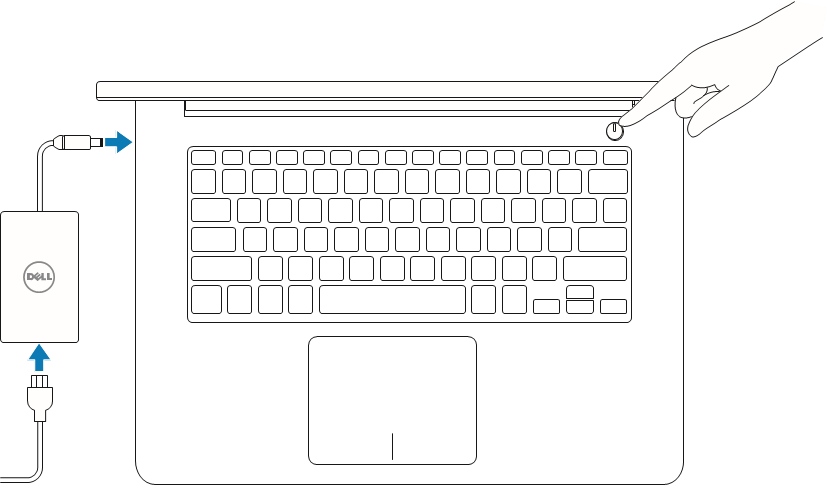 Priključite napajalnik in pritisnite gumb za vklop