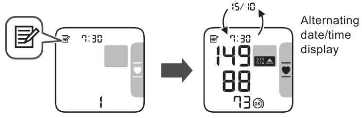 Viewing the Readings Stored in Memory