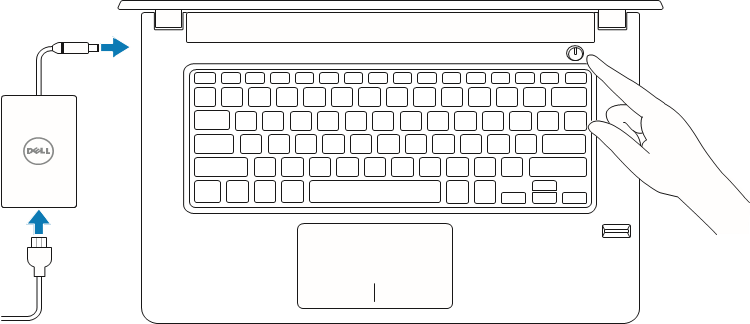 Conecte o adaptador de energia e pressione o bot&atilde;o de energia
