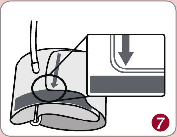 Zakładanie mankietu - Krok 2