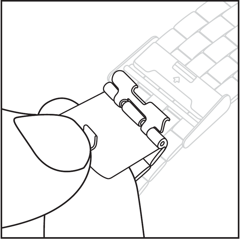 ZAKLEPANJE V POLOŽAJ - 1. korak - vzemite del zaponke