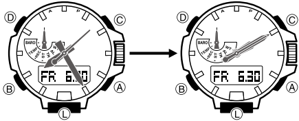 Сандық циферблаттарды оңай көру үшін стрелкаларды жылжыту
