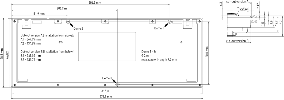 Установочные размеры