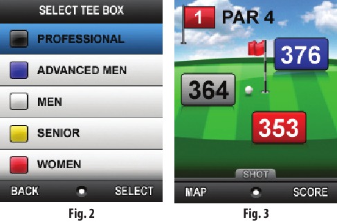 Usando a p&aacute;gina Play Golf - Passo 1