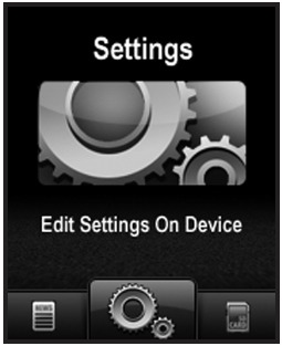 Vartotojas gali tinkinti įrenginio konfigūracijos nustatymus, pvz., ekrano kontrastą, atstumo matavimą ir GPS veikimą