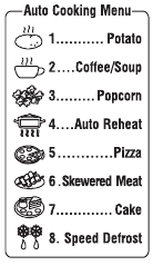 AUTO-COOKING MENU