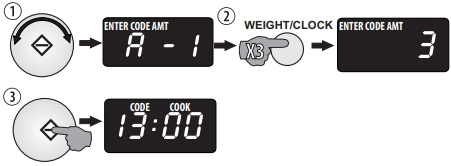 Eksempel: Tilbered tre poteter ved hjelp av Auto Cook.