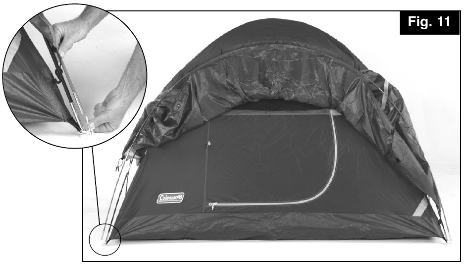 Жаңбырдан қорғайтын жабынды бекіту үшін - 4-қадам