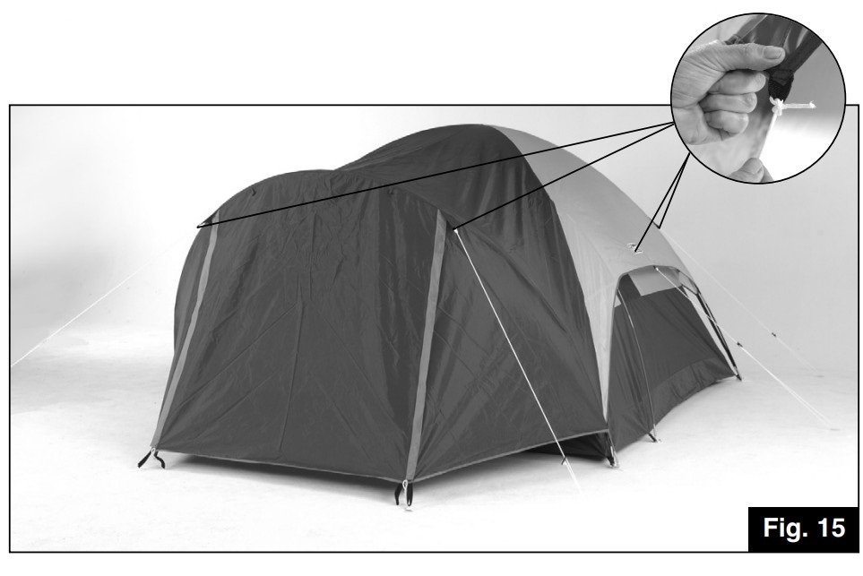 Жаңбырдан қорғайтын жабынды бекіту үшін - 8-қадам