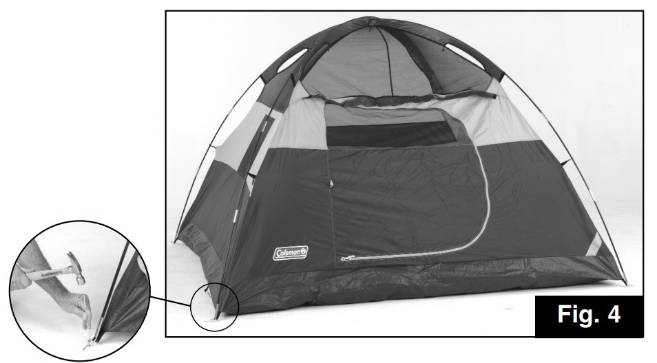 Шатырды орнату үшін - 4-қадам