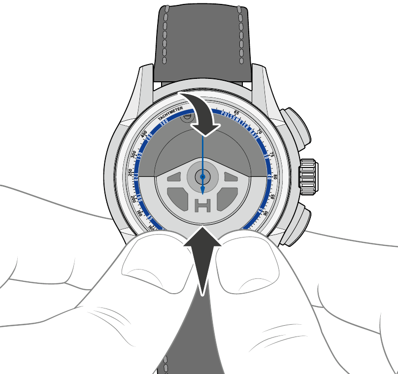 Заключете корпуса в центрирано положение