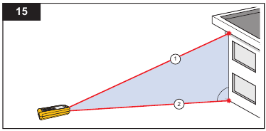 Para encontrar uma dist&acirc;ncia vertical com duas medi&ccedil;&otilde;es (Pit&aacute;goras 1)