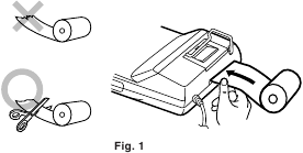 Inserire il rotolo di carta