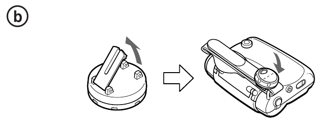 Para sujetar el flasher a la correa de mano