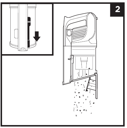 VACIADO DEL DEP&Oacute;SITO DE POLVO - Paso 2