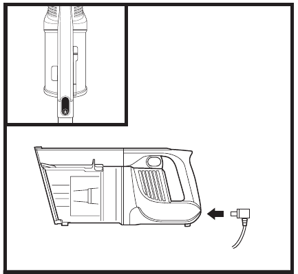 EN LA ASPIRADORA DE MANO