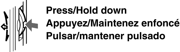 Utilisation du levier jog - Appuyer/maintenir enfonc&eacute;