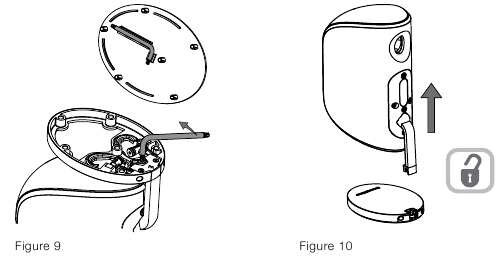 Fjernelse af bordstandfoden