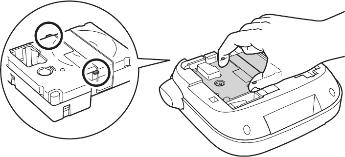 Namestitev - Odstranjevanje kasete s trakom