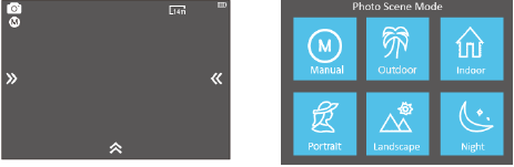 Nuotraukos nustatymas - scenos režimo pasiekimas
