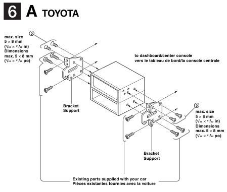 Het apparaat in een Japanse auto monteren - Toyota