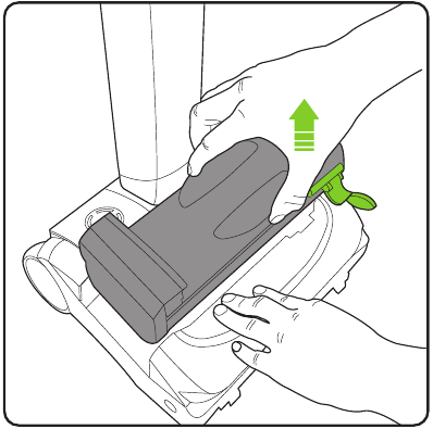 Cleaning the filters - Step 1 - Lift the bin out