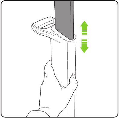 Storage - Stowing/Extending the upper handle