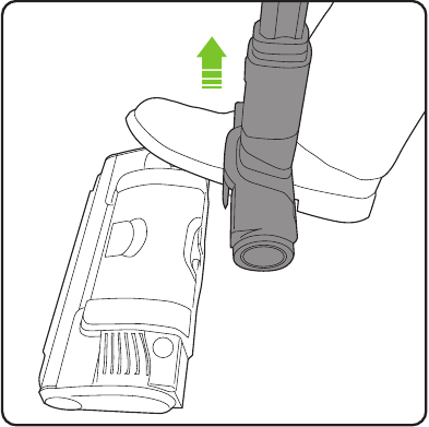 Removing the handle - Step 1