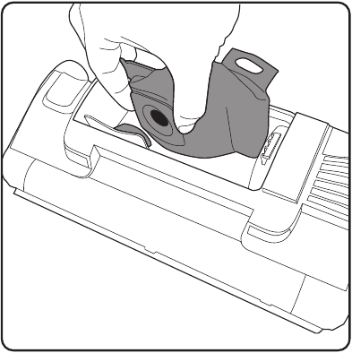 Replacing the bag - Step 1