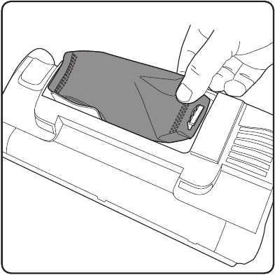Replacing the bag - Step 2