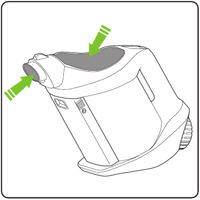Jos imuteho on heikko, kun pussi on tyhj&auml; ja uusi pussi on asennettu - Vaihe 1