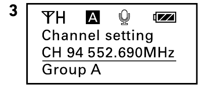 Nadajnik Body-pack - Wybierz kanał