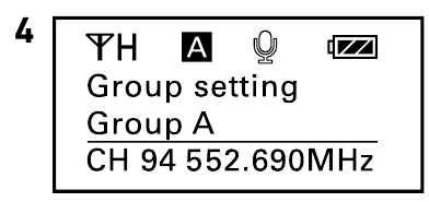 Nadajnik Body-pack - Wybierz grupę