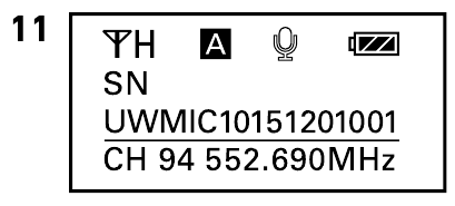 Nadajnik Body-pack - Numer seryjny