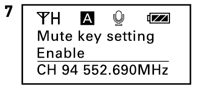 Nadajnik wtykowy - Ustaw klawisz Mute (wyciszenie)