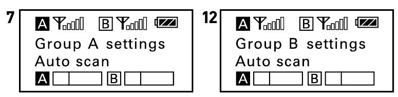 Przenośny odbiornik - Funkcja automatycznego skanowania