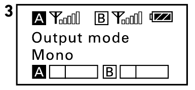 Przenośny odbiornik - Tryb wyjścia