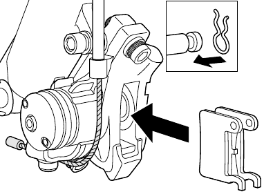Replacing the brake pads - Step 3