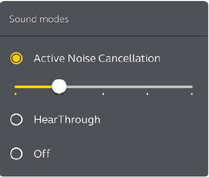 Регулируемо активно шумопотискане с помощта на приложението