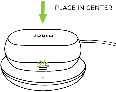Зареждане на кутията с помощта на безжичната подложка за зареждане