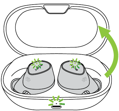 Зареждане на слушалките